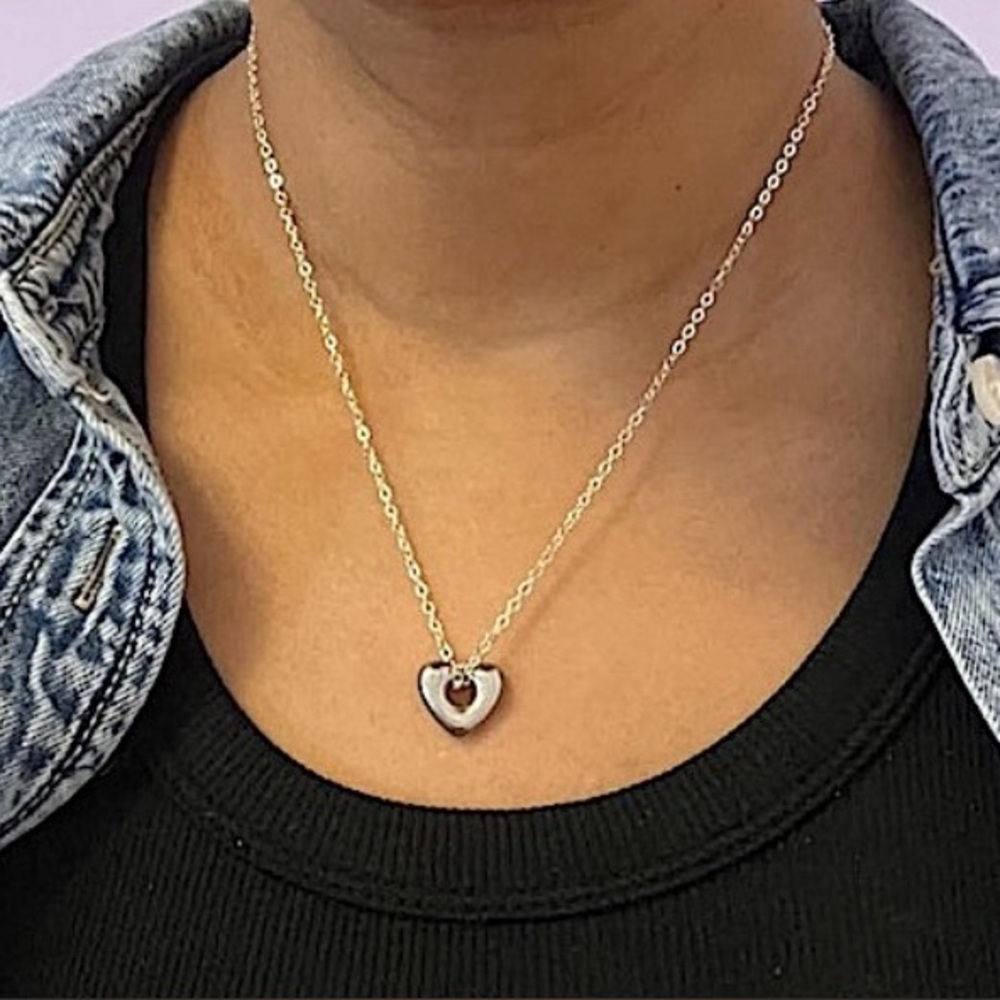 Heart CZ Drop Earrings & Necklace - Picture 3 of 5